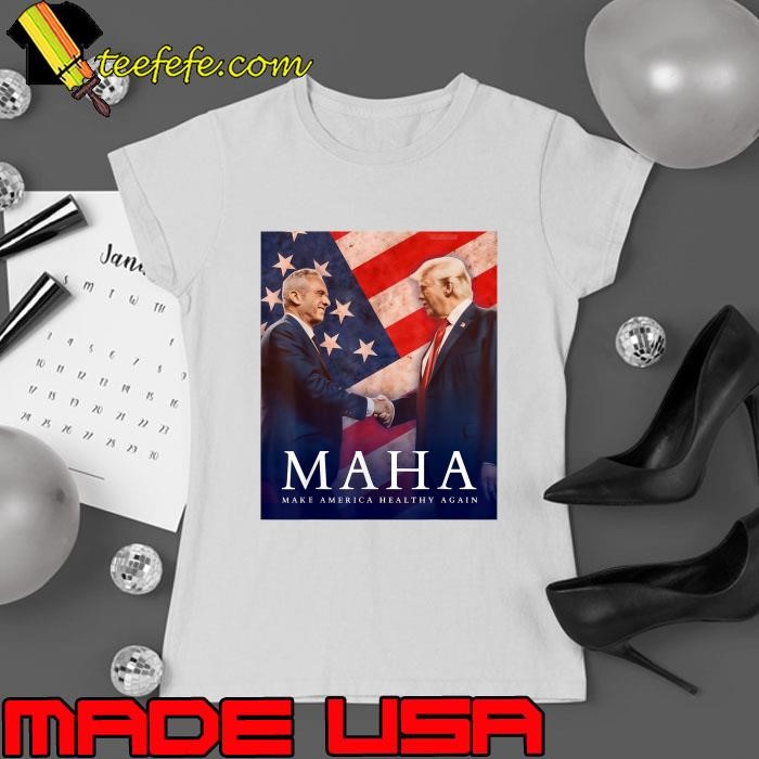 Trump Kennedy Make America Healthy Again Usa Flag Vote 2024 T-Shirt