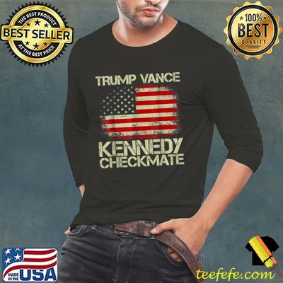 Trump Vance 2024 Kennedy Checkmate American Flag Election T-Shirt