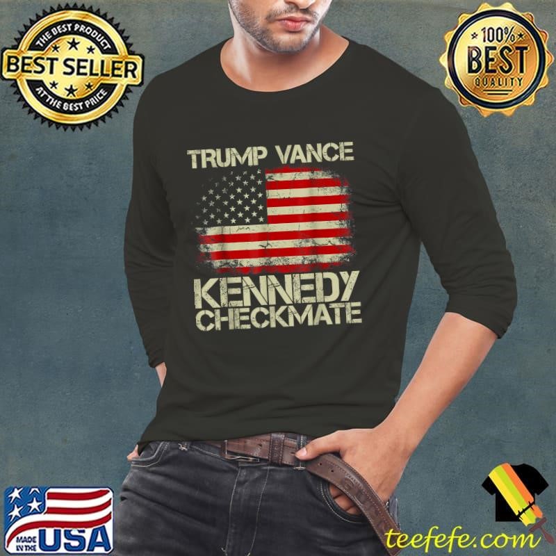 Trump Vance 2024 Kennedy Checkmate American Flag Election T-Shirt