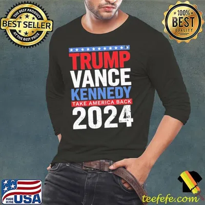 Trump Vance Kennedy 2024 Usa Flag Take America Back Again T-Shirt