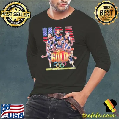 USA Men'S Olympics Gold Basketball 2024 Shirt