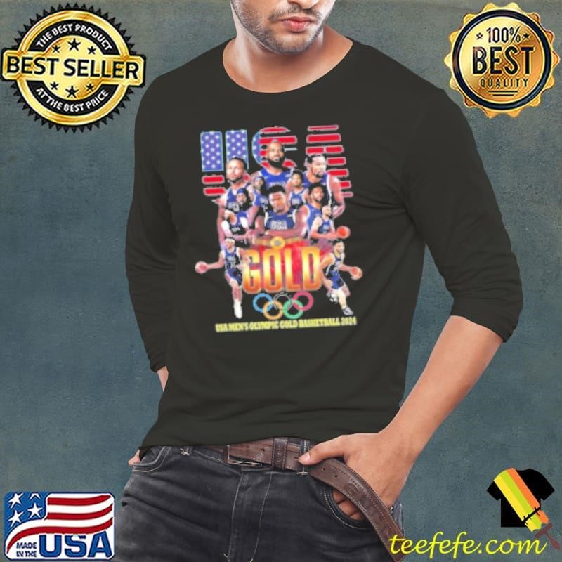 USA Men'S Olympics Gold Basketball 2024 Shirt