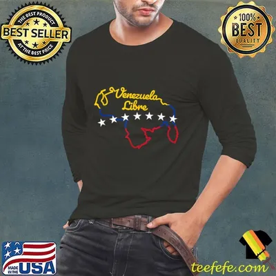 Venezuela Libre 7 Stars Flag Venezuelan Map Souvenir T-Shirt