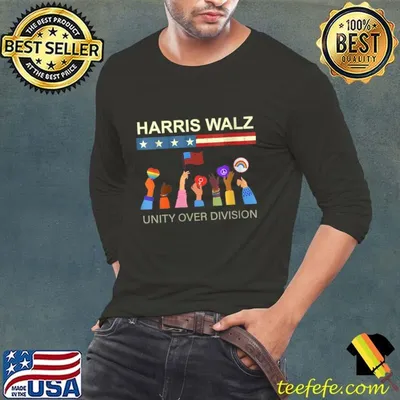 Womens Harris Waltz 2024 Unity Over Division V-Neck T-Shirt