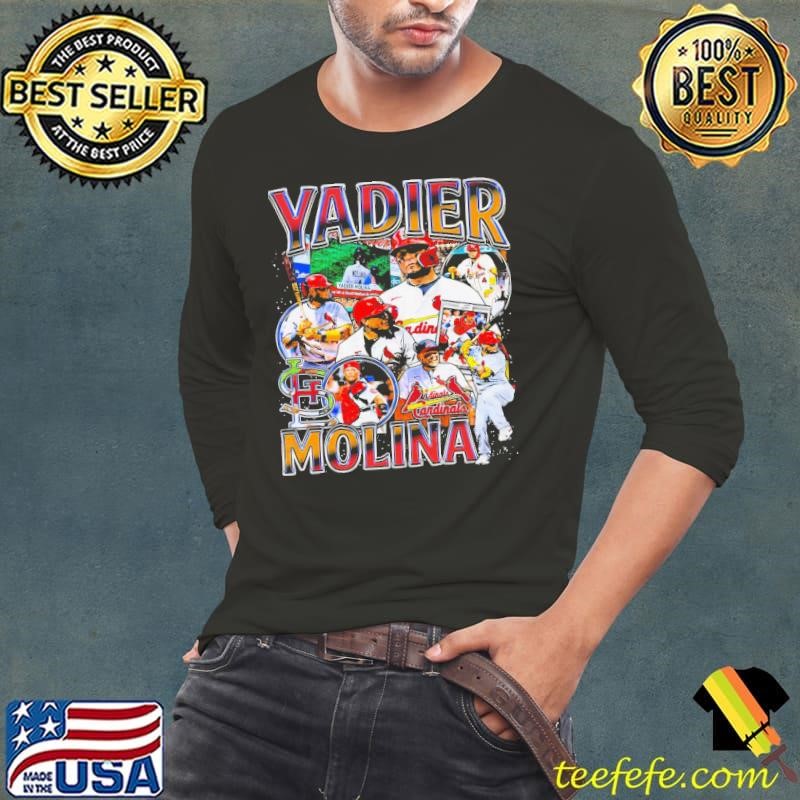 Yadier Molina Rican former professional baseball catcher Vintage Bootleg Long Sleeve Tee