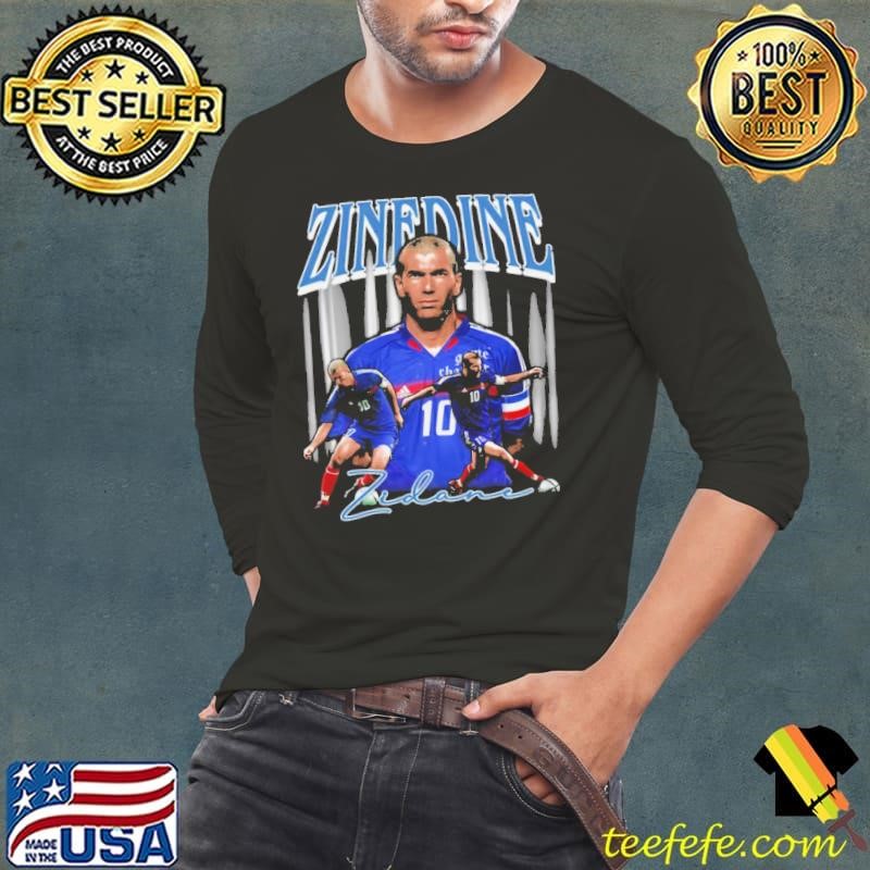 Zinedine Zidane French professional football manager Vintage Collage Long Sleeve Tee