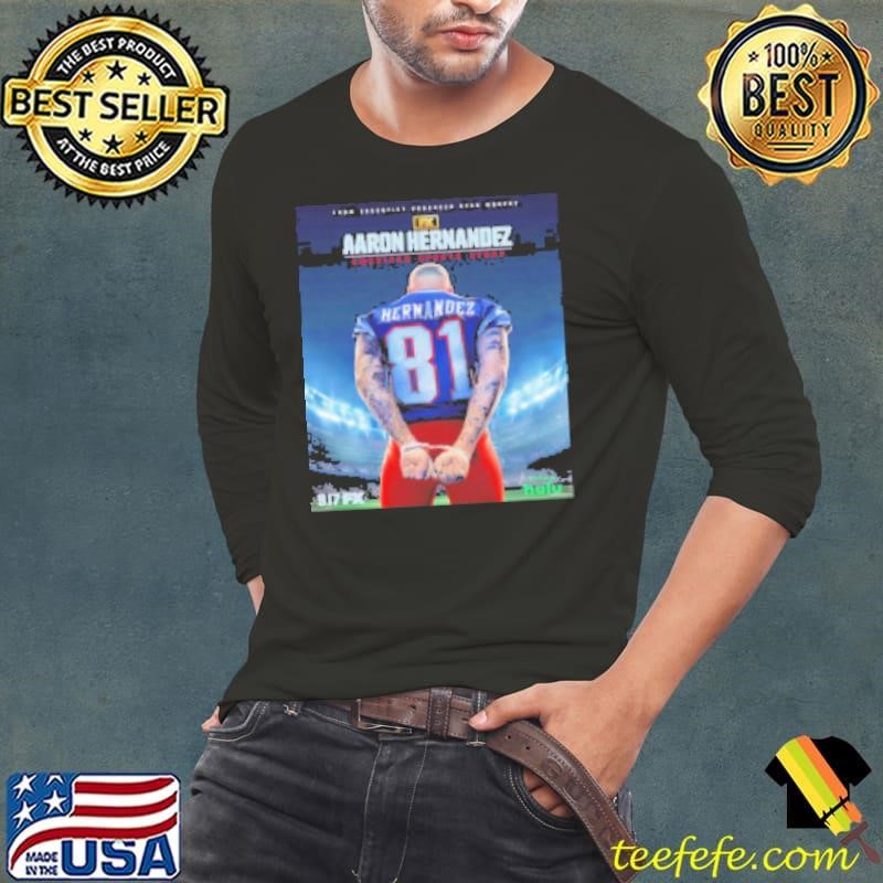 Aaron Hernandez New England Patriots American Sports Story handcuffs poster Long Sleeve Tee