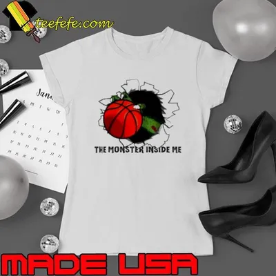 Basketball Halloween The Monster Inside Me Shirt