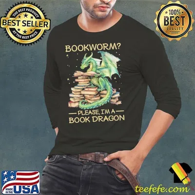 Bookworm Please I'm a Book Dragon Dragons T-Shirt