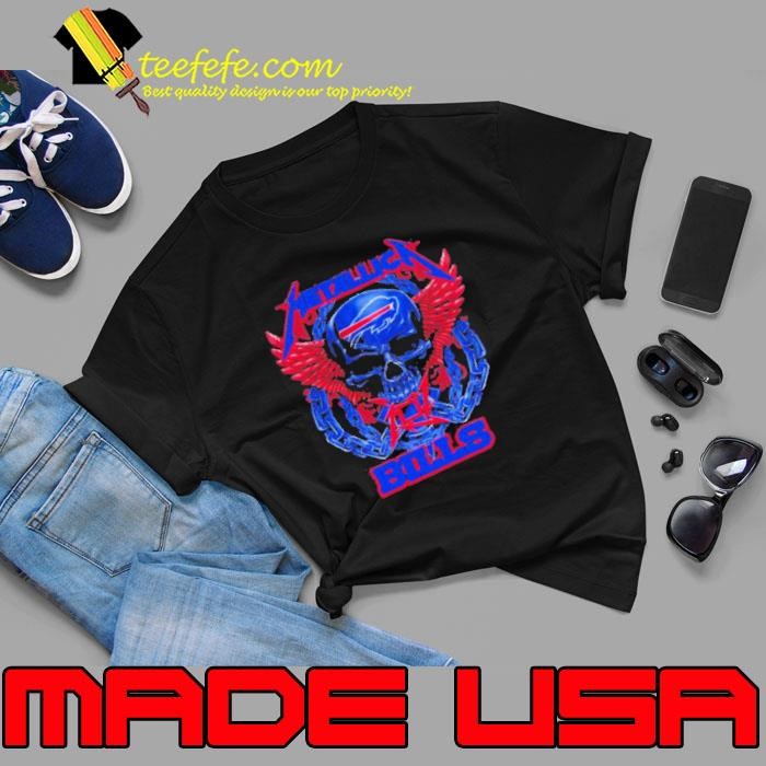 Buffalo bills skull metallic shirt
