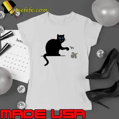 Carolina Panthers Black Cat Push New Orleans Saints Logo Shirt
