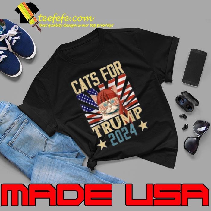 Cats for trump 2024 sunglasses american flag election Unisex