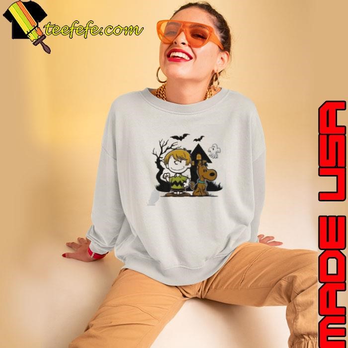 Charlie Brown and Scooby Doo shaggy Halloween spooky shirt