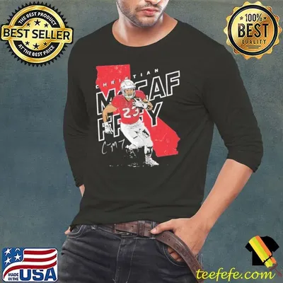 Christian Mccaffrey San Francisco Player Map American professional football running back T-Shirt