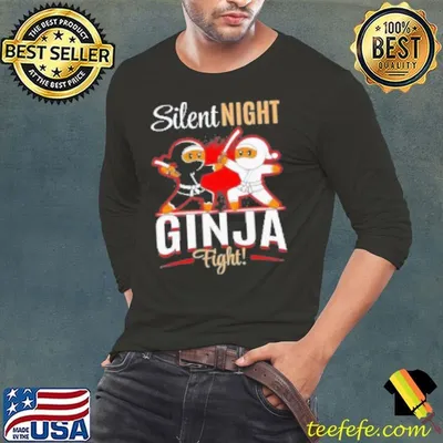 Christmas Gingerbread Silent Night Ginja Fight Cartoon Shirt