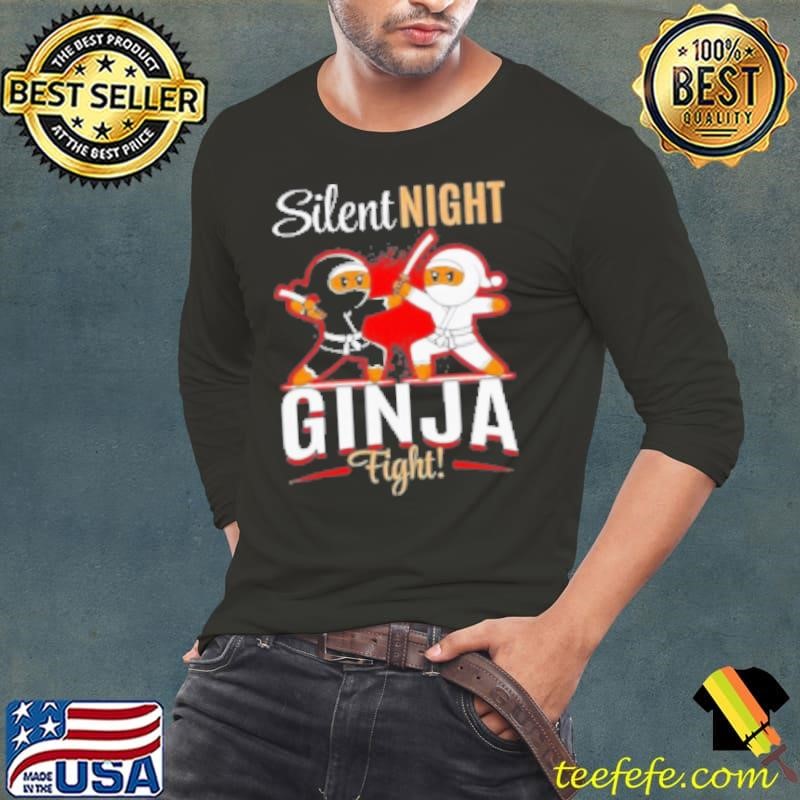 Christmas Gingerbread Silent Night Ginja Fight Cartoon Shirt