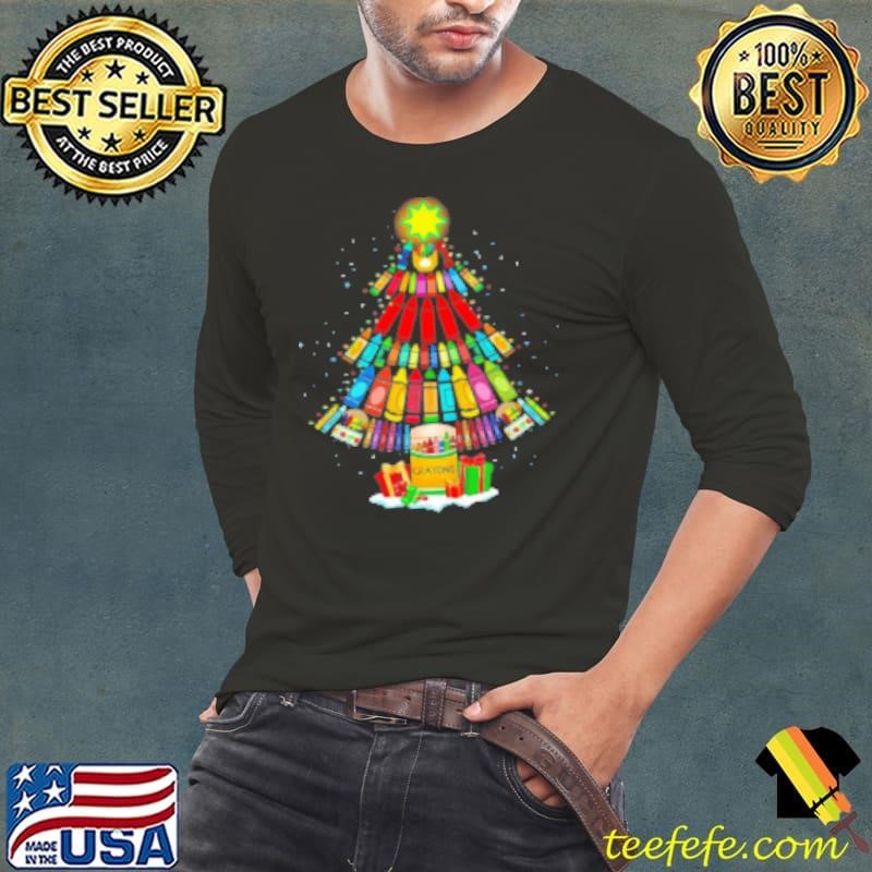 Come And Paint A Christmas Tree With Me Teacher Long Sleeve Tee
