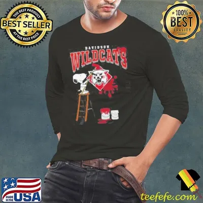 Davidson Wildcats Snoopy Painting Shirt