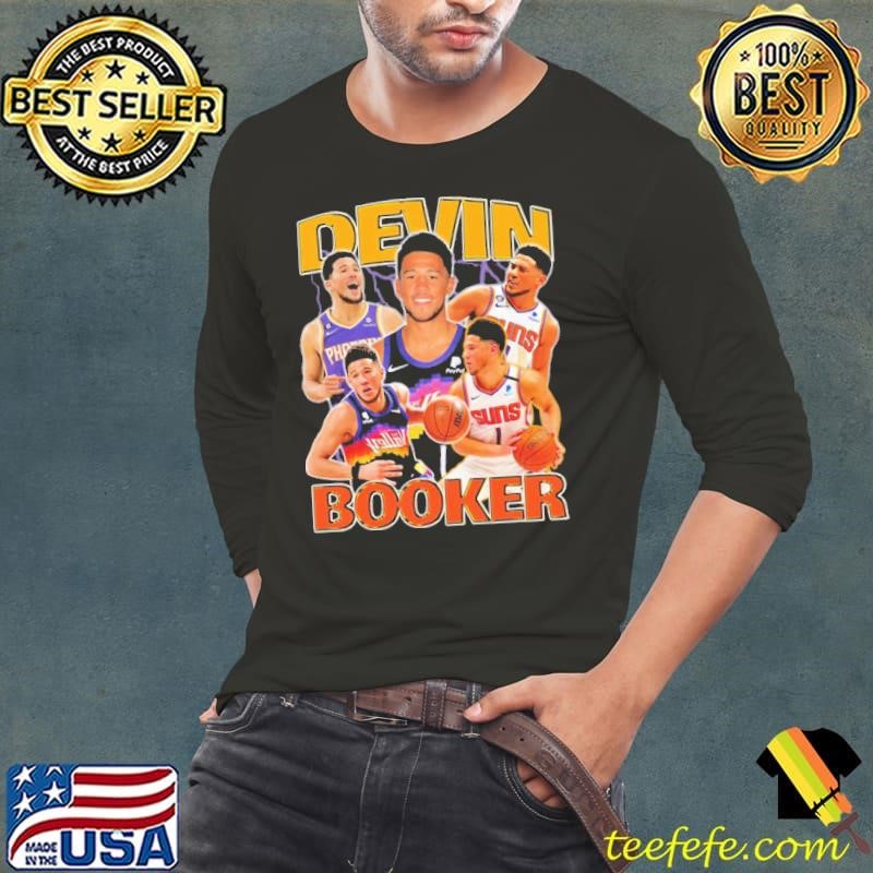 Devin Booker American professional basketball player Retro Collage Long Sleeve Tee