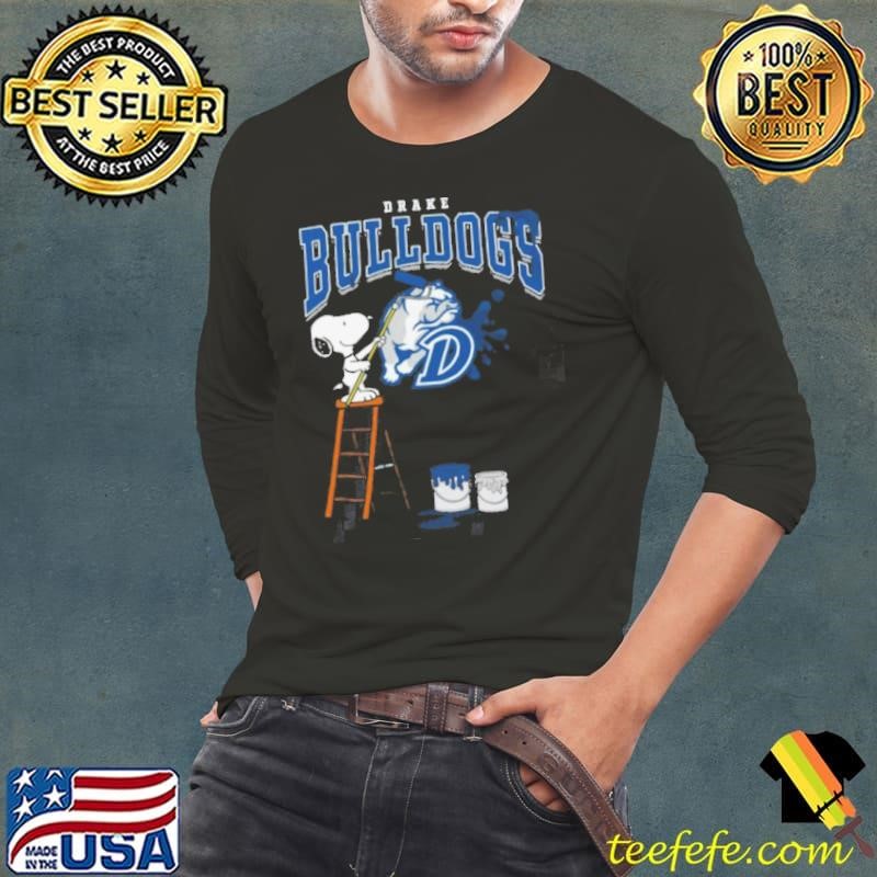 Drake Bulldogs Snoopy Painting Long Sleeve Tee