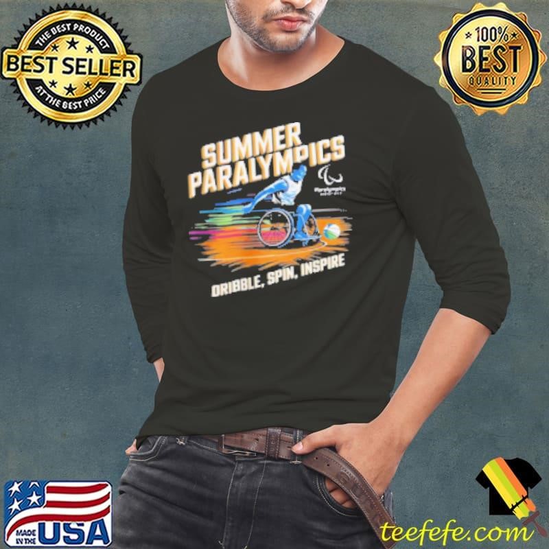 Dribble spin inspire Paralympics Summer Games basketball 2024 Paris Shirt