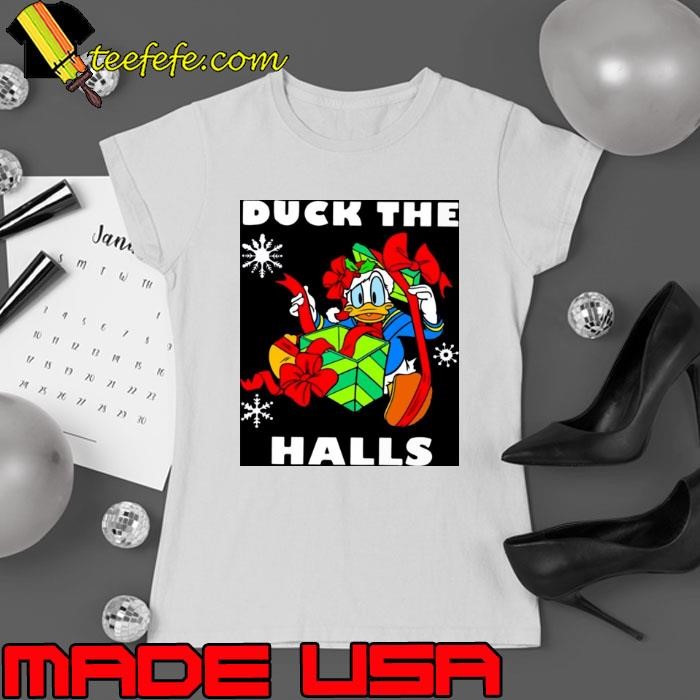 Duck The Halls Funny Art Santa Christmas shirt