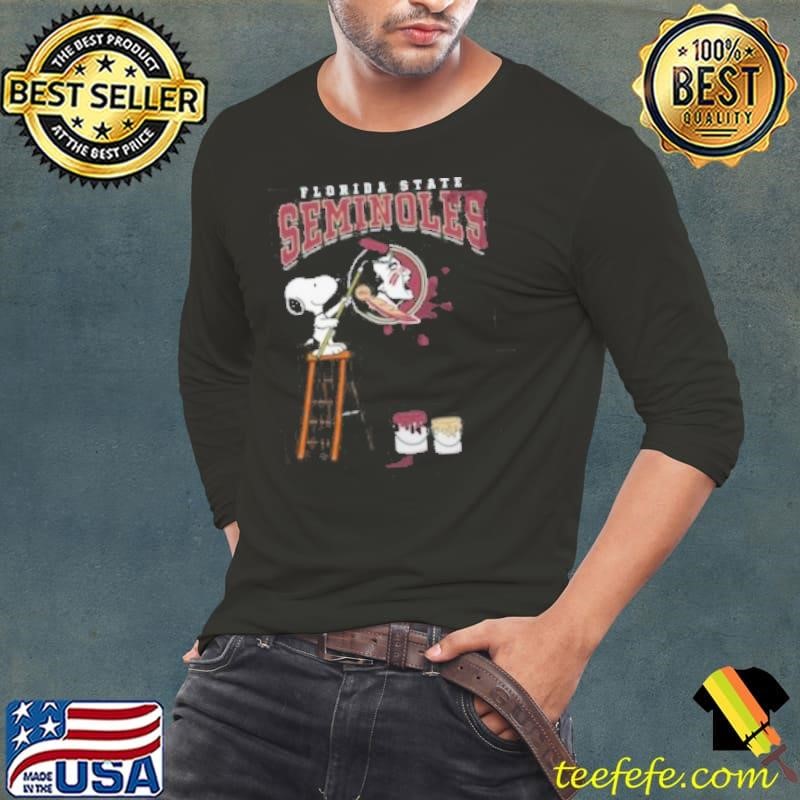 Florida State Seminoles Snoopy Painting Long Sleeve Tee