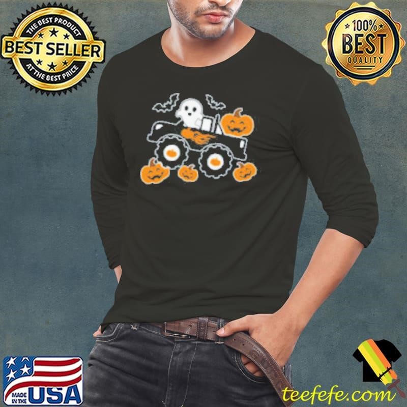 For Kids Boy Monster Truck Pumpkin Halloween TShirt