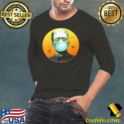 Frankenstein Monster Blowing Bubbles Halloween Shirt
