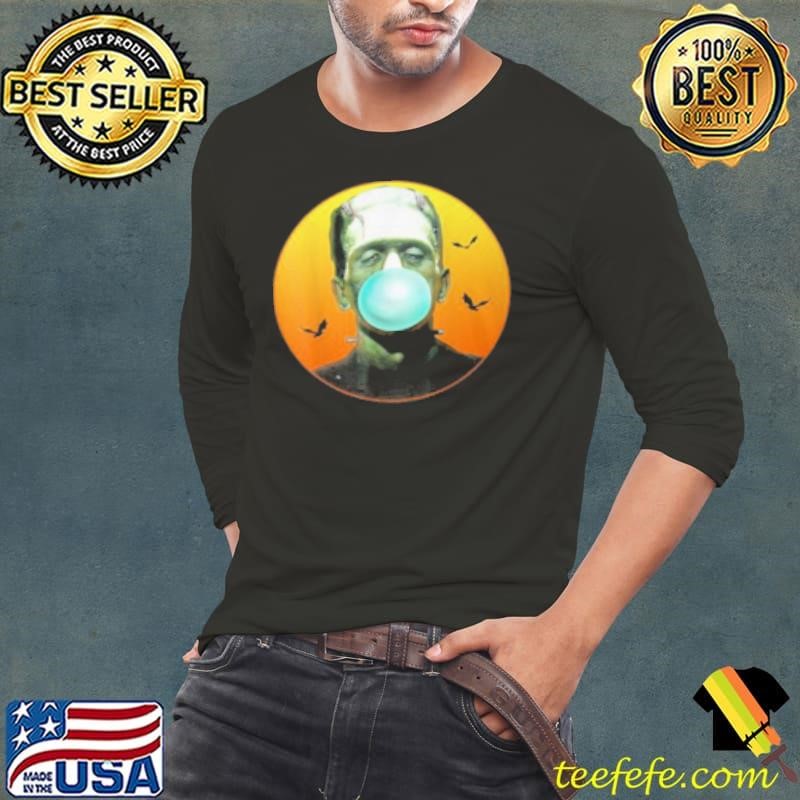 Frankenstein Monster Blowing Bubbles Halloween Shirt