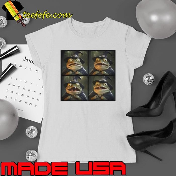 Frog Wearing Witch Hat Halloween Ladies tee