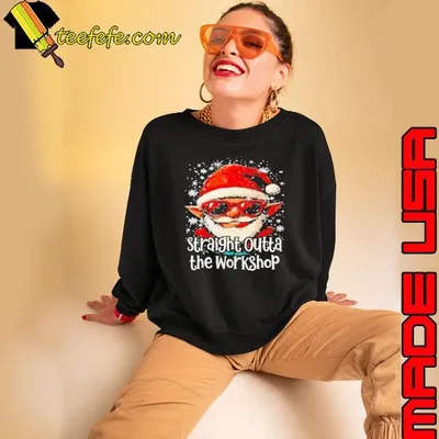 Fun Festive Christmas Straight Outta The Workshop Elf Shirt