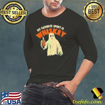 Ghost my favorite spirit is whiskey Halloween shirt