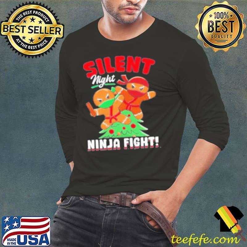 Gingerbread Silent Night Ninja Fight Christmas Shirt