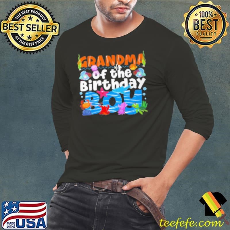 Grandma Under Sea Birthday Party Ocean Sea Animals Themed Shirt