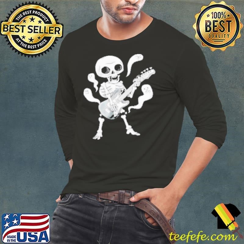 Guitar skull Halloween Long Sleeve Tee