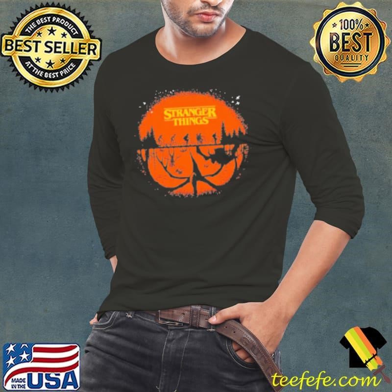 Halloween Silhouettes Stranger Things Long Sleeve Tee