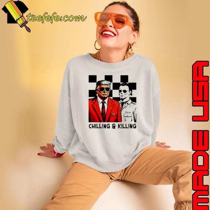 Halloween Trump Vs Michael Myers Chilling And Killing Shirt