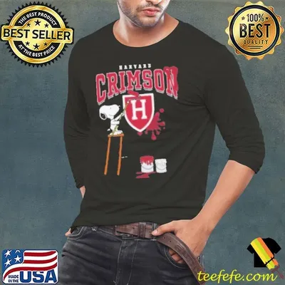 Harvard Crimson Snoopy Painting Shirt