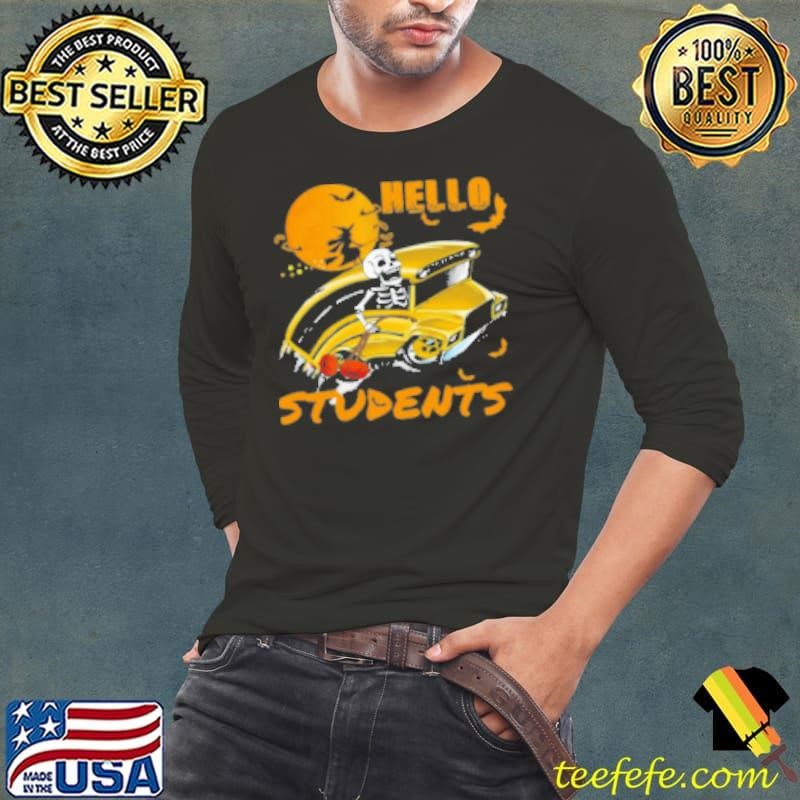 Hello Students Halloween Style 18 Long Sleeve Tee