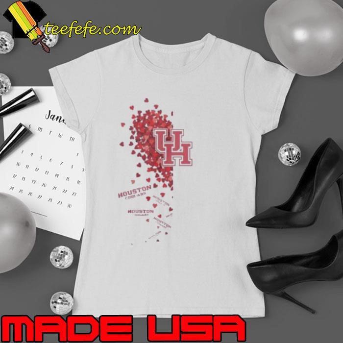 Houston Cougars Heart Ladies tee