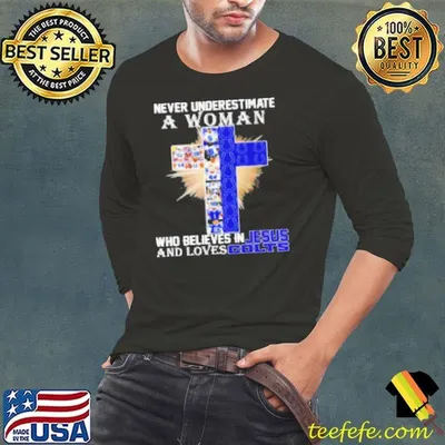 Indianapolis Colts Don'T Never Underestimate A Woman Who Believes In Jesus Shirt