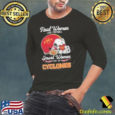 Iowa State Cyclones x Snoopy Real Women Love Football Smart Women Helmet 2024 shirt