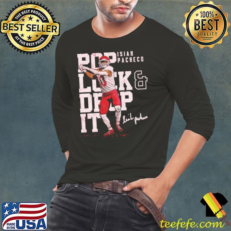 Isiah Pacheco football running back Kansas City Pop Lock & Drop It T-Shirt