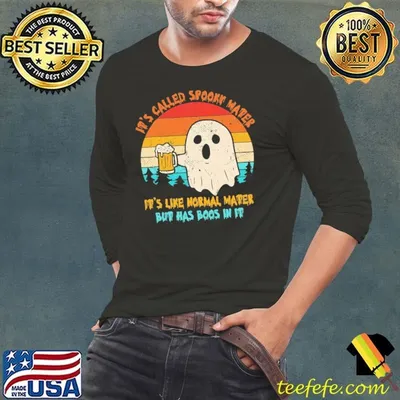It's Called Spooky Water Has Boos In Beer Retro Halloween T-Shirt