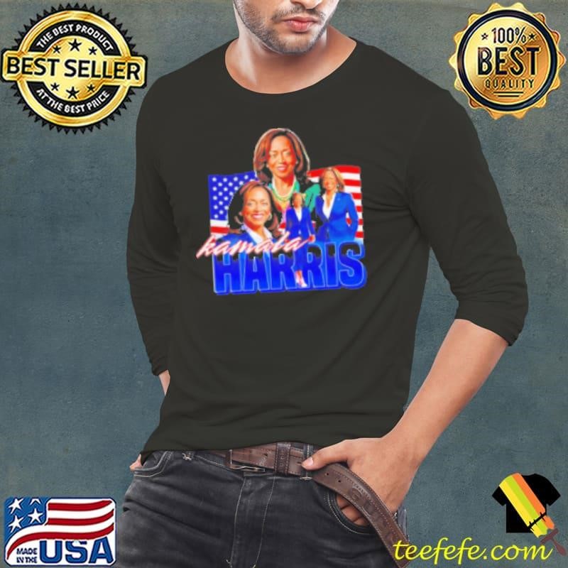 Kamala Harris American flag bootleg reboot Long Sleeve Tee