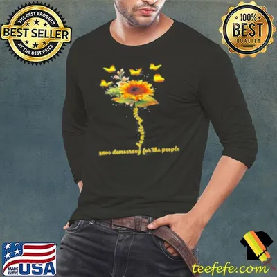 Kamala Harris For The People Save Democracy Sunflower Shirt