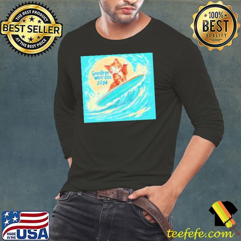 Kamala Harris goodbye weirdos 2024 cat vote Blue Shirt