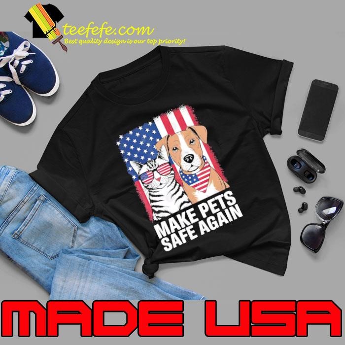 Make Cats Safe Again Election 2024 Debate USa Flag Cat Dog Unisex