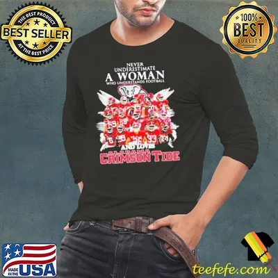 Never Underestimate A Woman Who Understands Football And Loves Alabama Crimson Tide Symbol Elephant shirt